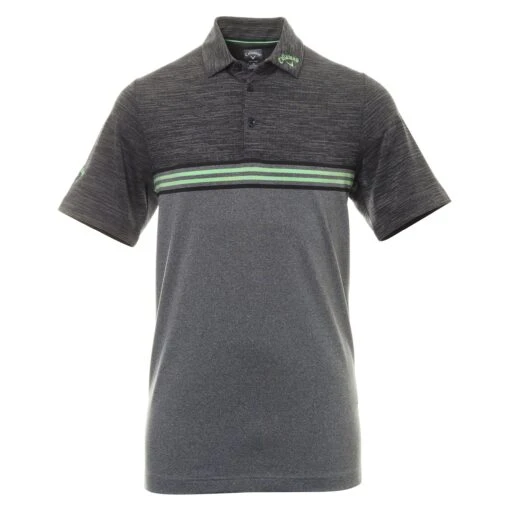Callaway Golf Heathered Chest Stripe Shirt -Comfortable Sportswear Callaway Golf Heathered Chest Stripe Shirt CGKSC0R6 Caviar Heather 018 1 scaled