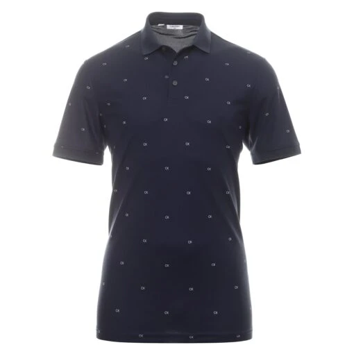 Calvin Klein Golf Monogram Pique Shirt -Comfortable Sportswear Calvin Klein Golf Monogram Shirt CKMS22532 Navy 1 scaled