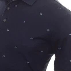 Calvin Klein Golf Monogram Pique Shirt -Comfortable Sportswear Calvin Klein Golf Monogram Shirt CKMS22532 Navy 3 scaled