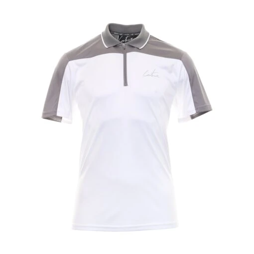 Couture Club Golf Panelled 1/4 Shirt -Comfortable Sportswear Couture Club Golf Panelled 1 4 Shirt TCCM1977 Grey White 1