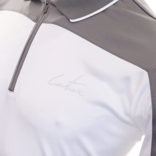 Couture Club Golf Panelled 1/4 Shirt -Comfortable Sportswear Couture Club Golf Panelled 1 4 Shirt TCCM1977 Grey White 3 scaled