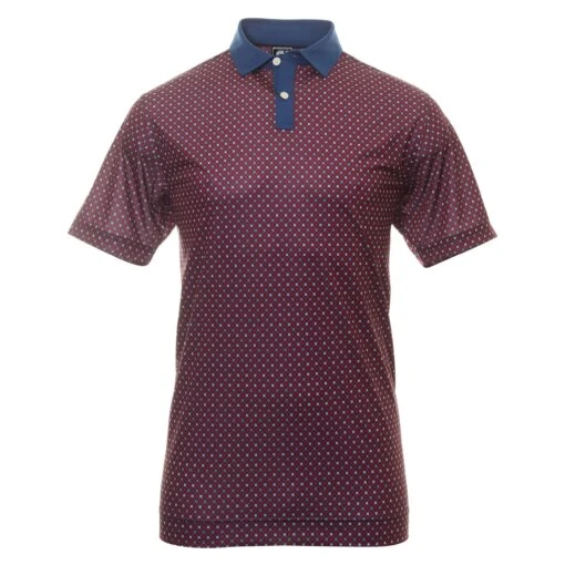 FootJoy Circle Print Lisle Golf Shirt -Comfortable Sportswear FootJoy Circle Print Lisle Golf Shirt 80035 1 scaled