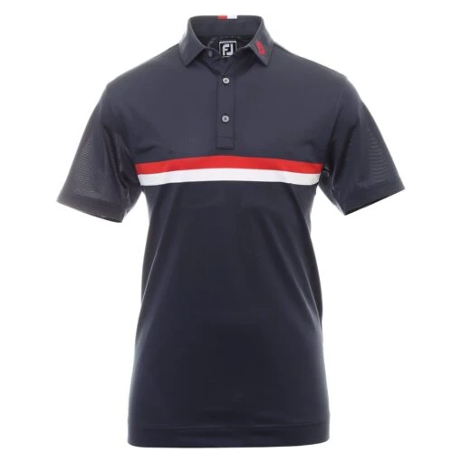 FootJoy Double Chest Band Pique Golf Shirt -Comfortable Sportswear FootJoy Double Chest Band Pique Golf Shirt 88440 1 scaled
