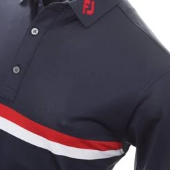 FootJoy Double Chest Band Pique Golf Shirt -Comfortable Sportswear FootJoy Double Chest Band Pique Golf Shirt 88440 3 scaled