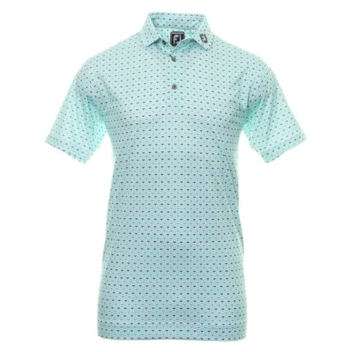FootJoy Half Moon Geo Lisle Golf Shirt -Comfortable Sportswear FootJoy Half Moon Geo Lisle Golf Shirt 80014 1 scaled