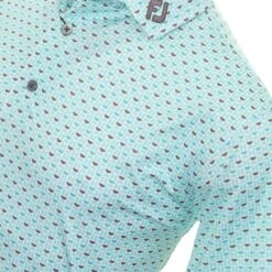 FootJoy Half Moon Geo Lisle Golf Shirt -Comfortable Sportswear FootJoy Half Moon Geo Lisle Golf Shirt 80014 2 scaled