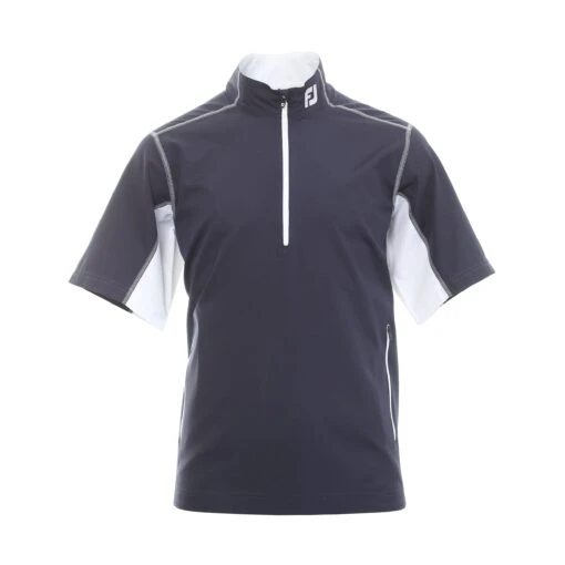 FootJoy FJ Half Zip SS Windshirt -Comfortable Sportswear FootJoyFJHalfZipSSWindshirt84498Navy1