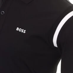 BOSS Pirax 1 Polo Shirt -Comfortable Sportswear Hugo BOSS Pirax 1 Polo Shirt 50472376 Black 001 3 scaled
