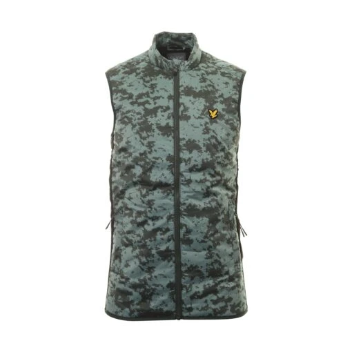 Lyle & Scott Golf Seafoam Full Zip Gilet -Comfortable Sportswear Lyle Scott Golf Seafoam Full Zip Gilet JK1864G W860 1