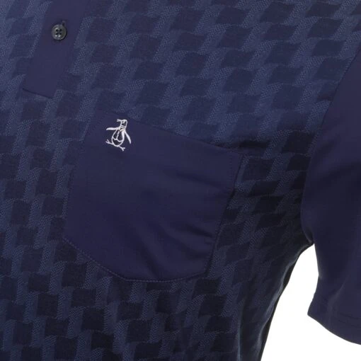 Original Penguin Golf 50's Colour Block Print Polo Shirt -Comfortable Sportswear Original Penguin Golf 50 s Colour Block Print Polo Shirt OGKSD038 401 3 scaled