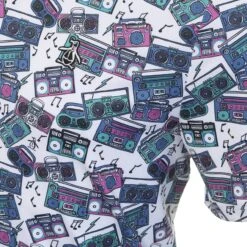 Original Penguin Golf Heritage Boombox Print Polo Shirt -Comfortable Sportswear Original Penguin Golf Heritage Boombox Print Polo Shirt OGKSD020 118 3 scaled