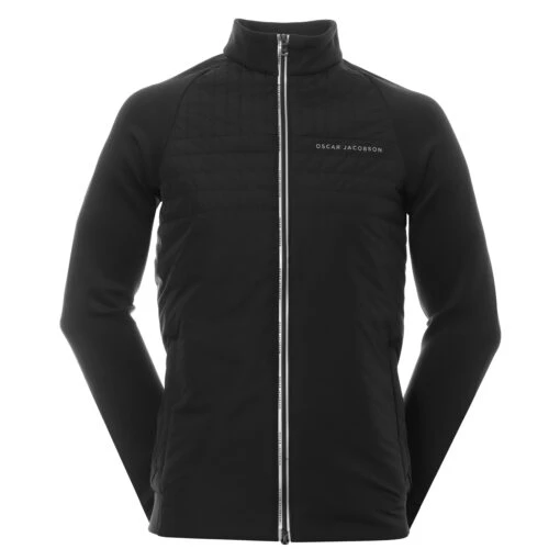 Oscar Jacobson Harrington Full Zip Jacket -Comfortable Sportswear Oscar Jacobson Harrington Full Zip Jacket OJTOP0087 Black 1 scaled