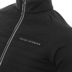 Oscar Jacobson Harrington Full Zip Jacket -Comfortable Sportswear Oscar Jacobson Harrington Full Zip Jacket OJTOP0087 Black 3 scaled