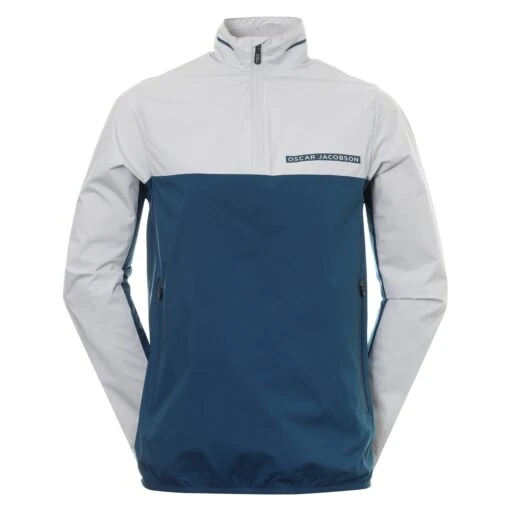 Oscar Jacobson Phoenix 1/4 Zip Jacket -Comfortable Sportswear Oscar Jacobson Pheonix 1 4 Zip Jacket OJTOP0060 Teal Lunar Grey 1 scaled