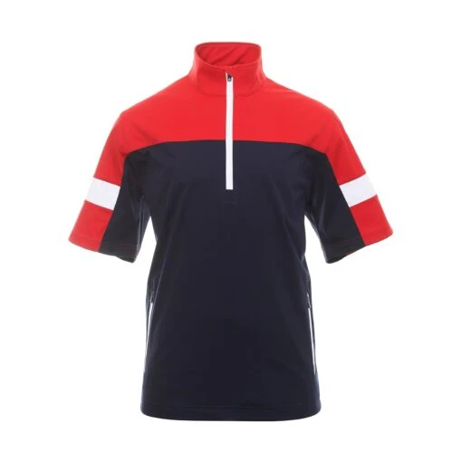Sunderland Golf Cortina Zip Windshirt -Comfortable Sportswear Sunderland Golf Cortina Zip Windshirt Navy Red 1
