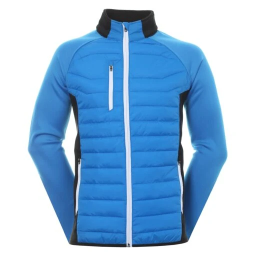 Sunderland Golf Zermatt Padded Jacket -Comfortable Sportswear Sunderland Golf Zermatt Padded Jacket Lightning Blue Black White 1 scaled