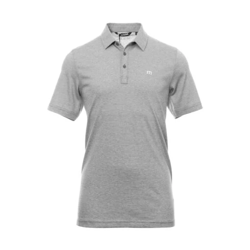 TravisMathew Zinna Polo Shirt -Comfortable Sportswear TravisMathewZinnaPoloShirt1MM211HeatherGrey1