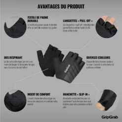 GripGrab Ride Lightweight Padded Gloves - Black -Comfortable Sportswear gripgrab ride lightweight padded gloves black 5 1200871