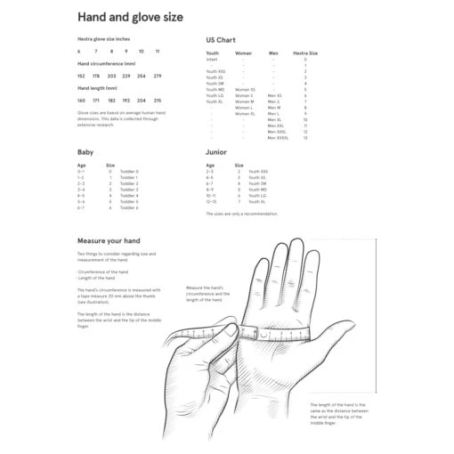 Hestra Ergo Grip Active - 5 Finger Outdoor Gloves - Navy/offwhite -Comfortable Sportswear hestra size chart 1070712 1