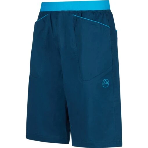 La Sportiva Flatanger Shorts Men - Storm Blue/Maui -Comfortable Sportswear la sportiva flatanger shorts storm blue maui 1 1355254