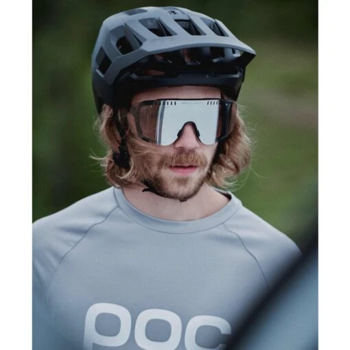 POC Devour Glasses - Mirror Lens - Hydrogen White/Brown Silver -Comfortable Sportswear ma1001 devour 1002 uranium black 2 950357