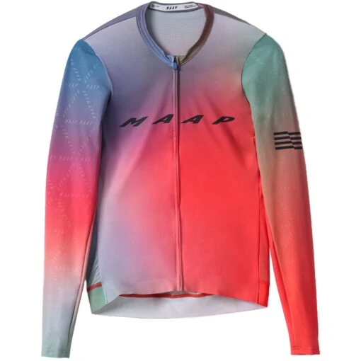 MAAP Blurred Out Pro Hex Long Sleeve Jersey 2.0 Men - Red Mix -Comfortable Sportswear maap blurred out pro hex long sleeve jersey 2 1524422
