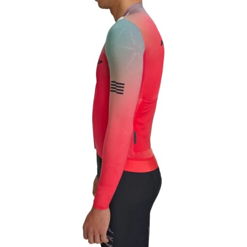 MAAP Blurred Out Pro Hex Long Sleeve Jersey 2.0 Men - Red Mix -Comfortable Sportswear maap blurred out pro hex long sleeve jersey 2 1524424