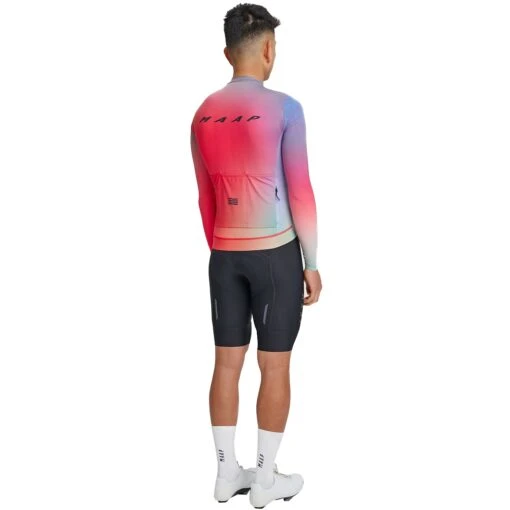 MAAP Blurred Out Pro Hex Long Sleeve Jersey 2.0 Men - Red Mix -Comfortable Sportswear maap blurred out pro hex long sleeve jersey 2 1524426