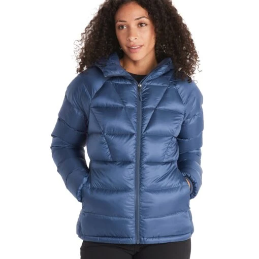 Marmot Women Hype Down Hoody - Storm -Comfortable Sportswear marmot women hype down hoody storm 3 1294191 1296396