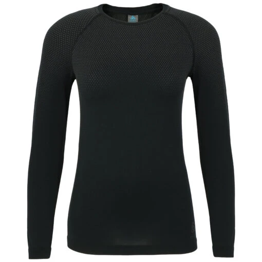 Odlo Performance Light Long-Sleeve Base Layer Top Women - Black -Comfortable Sportswear odlo damen performance light eco langarm shirt schwarz 1471833