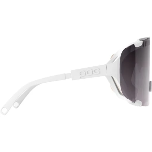 POC Devour Glasses - Mirror Lens - Hydrogen White/Brown Silver -Comfortable Sportswear poc cycling21 devourshield hydrogen white v004 950411