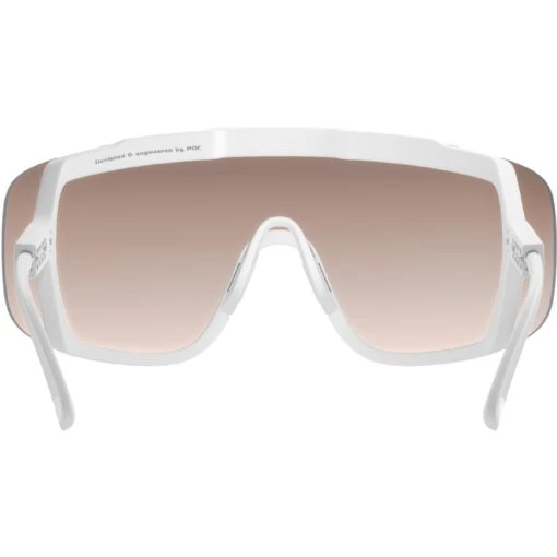 POC Devour Glasses - Mirror Lens - Hydrogen White/Brown Silver -Comfortable Sportswear poc cycling21 devourshield hydrogen white v004 950412