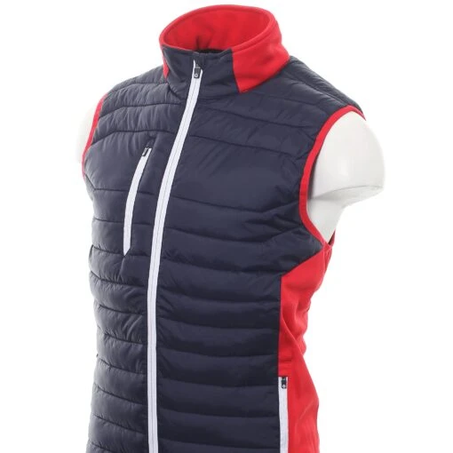 Sunderland Golf Anton Padded Gilet -Comfortable Sportswear sunderland golf anton padded gilet navy red 2