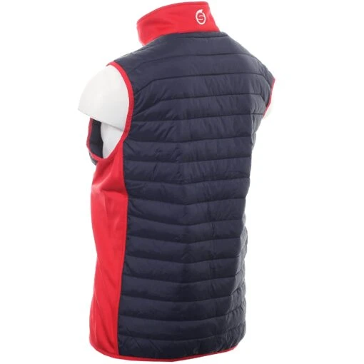 Sunderland Golf Anton Padded Gilet -Comfortable Sportswear sunderland golf anton padded gilet navy red 3